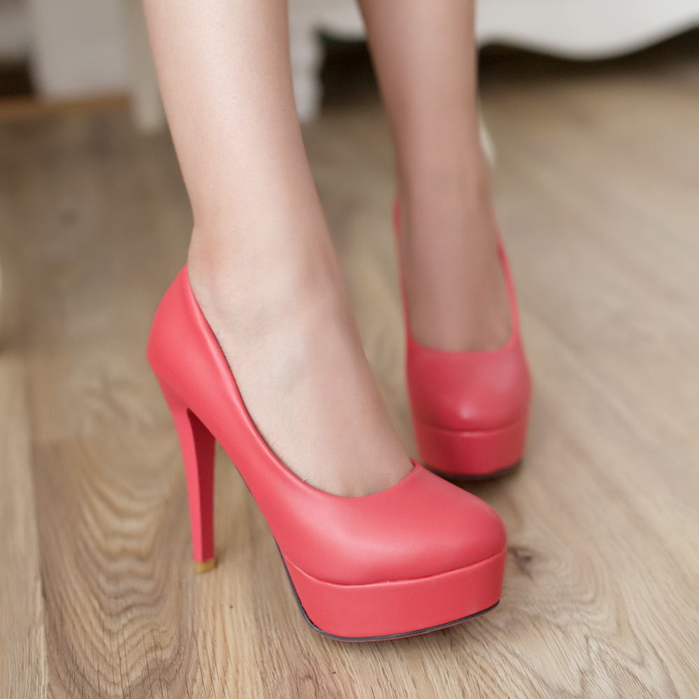 2013 Spring and Summer 12cm High Red Botton Women s Ankle Shoes pumps wedding shoes with