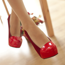Free shipping high heel shoes new sexy lady black red blue bow pump platform women free shipping size 35-43 wholesale