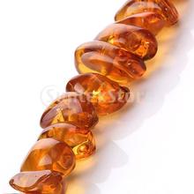 Free Shipping 7x13mm Honey Brown Synthetic Amber Irregular Chip Loose Beads 16 inch