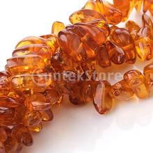 Free Shipping 7x13mm Honey Brown Synthetic Amber Irregular Chip Loose Beads 16 inch