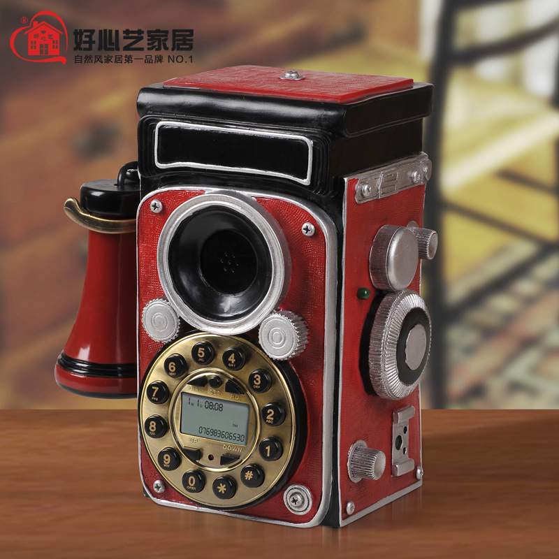 Antique camera telephone fashion antique telephone decoration phone fitted