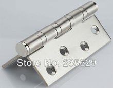 Free Shipping 4 PCS Brushed Stainless Steel Hinges for timber door 2 5mm thickness Easy Installation