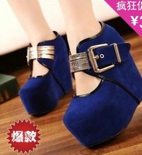 2013 autumn top fashion women s shoes high heel slow boots free shipping