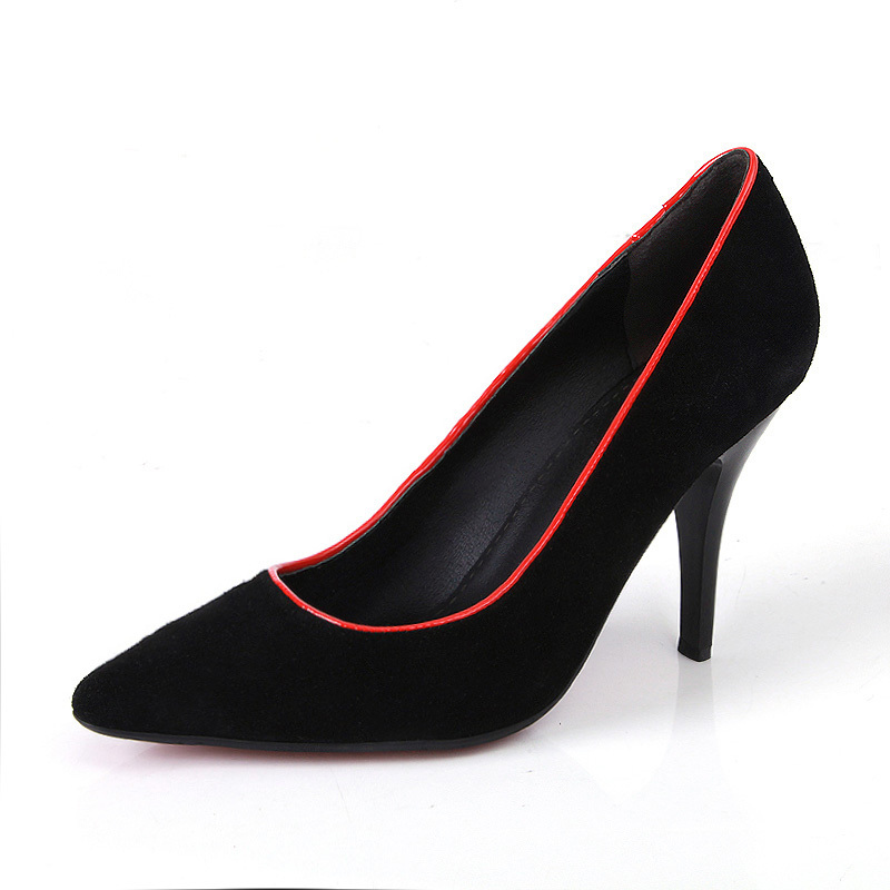 Spring and Summer 8cm High Red Botton Women s Ankle Shoes genuine leather pumps wedding shoes