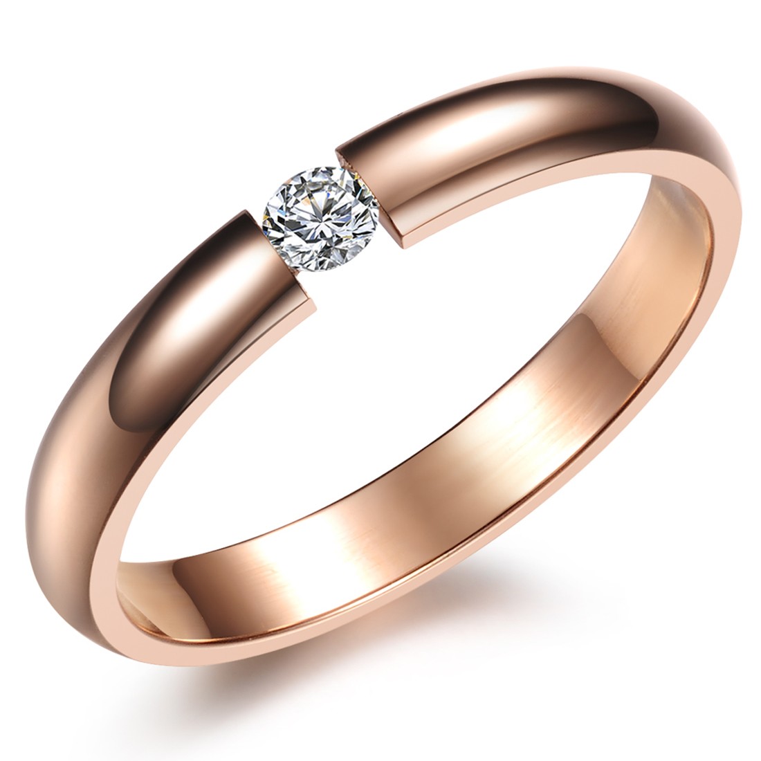 free shipping marriage ring Fashion friendship ring jewelry rose gold exquisite women s titanium ring gj373