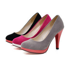 Free shipping high heel shoes new sexy lady red pump platform women free shipping size 35