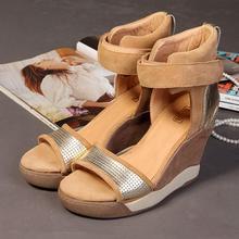 Ash 2013 spring and summer full genuine leather platform wedges sandals sports mint green ice cream macaron women’s shoes