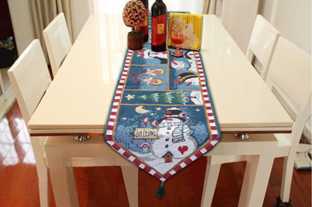 xmas cloth  cotton runner decoration free free home table table  pattern pattern snowman table  runner