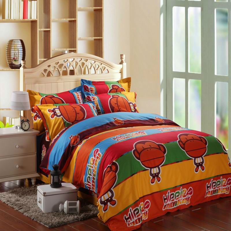 Fabric 4pcs Bedding Sets with envelope pillowcase,European round bed ...
