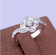 R156  inlaid stone love flowers Ring 925 silver ring,high quality ,fashion jewelry, Nickle free,antiallergic cvrf jzpu