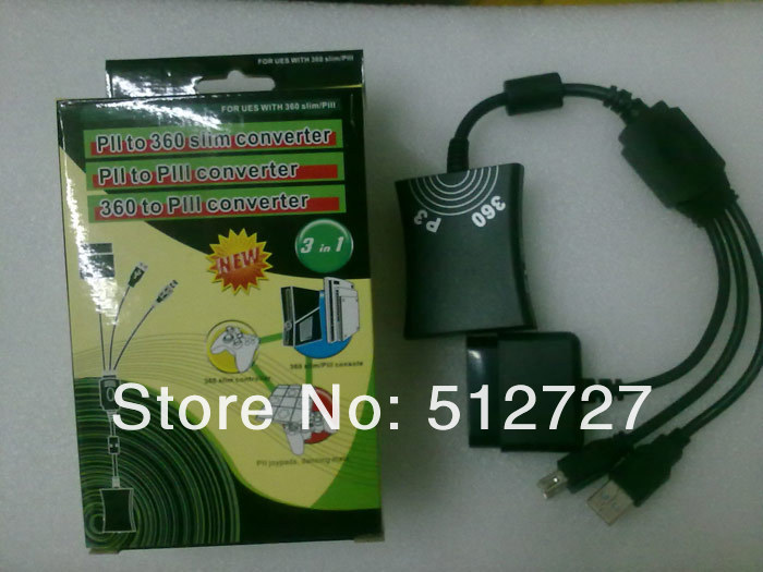 free shipping 3in1 for ps2 to ps3/xbox 360 converter for xbox360 to ps3 controller convertor