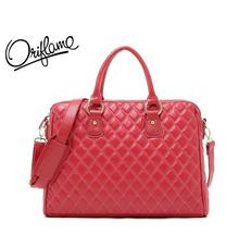 2013 New Brand Power red 14″ Laptop bag Lady’s leather bag handbag Free shipping