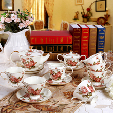 Cheap Fifteen Pieces European Style Handpainted Pattern Ceramic Tea Coffee Set