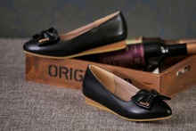 large size 34 44 Hot 2013 new fashion ladies female bowtie sexy flat shoes for women