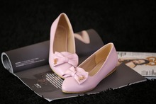 large size 34 44 Hot 2013 new fashion ladies female bowtie sexy flat shoes for women