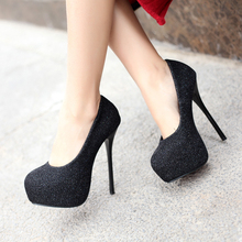 13CM prom heels wedding shoes women high heels crystal high heel shoes woman platforms rhinestone platform