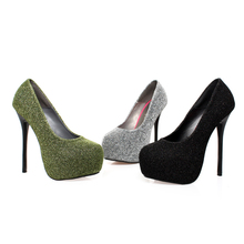 13CM prom heels wedding shoes women high heels crystal high heel shoes woman platforms rhinestone platform