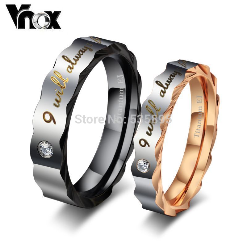 ... ring titanium ring lovers ring his and her promise ring sets