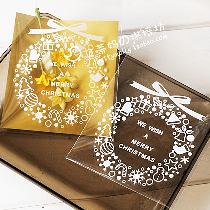 -cookie-packaging-Golden-transparent-Christmas-Wreath-favor-bags ...