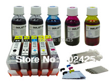 5 Refillable ink cartridge with ARC Chip For HP 564 XL Photosmart 7510 7515 C635+5x4oz