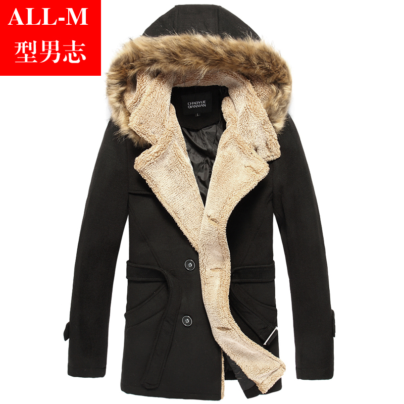 Hot!!!winter men's woolen overcoat medium-long men wool slim wool coat Hot!!!winter men's woolen overcoat medium-long men wool slim wool coat