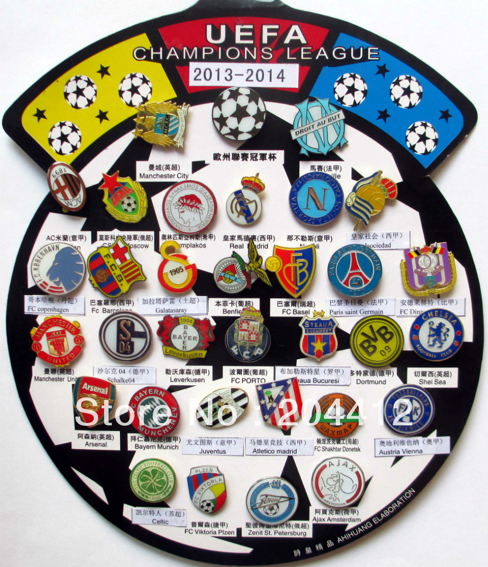 Download this Uefa Chandions League Set Pcs Metal Pins Football picture