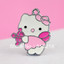 K96b 2015 Fashion hot Style 10pcs Alloy Hello Kitty Cupid Charms Pendants 