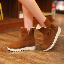 New arrival autumn and winter flat heel flat women’s shoes maternity shoes bow boots thick snow boots cotton-padded shoes fur