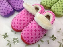 Thermal autumn and winter full package with cotton-padded shoes lovers male Women home platform slippers maternity cotton-padded