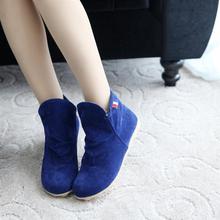 Autumn and winter women’s shoes cow muscle massage slip-resistant outsole flat heel boots flat boots maternity shoes