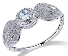 Remarkable 2013 Design Jewelry Women Round Shape bangle Grade Zirconia Crystal Prong Setting Nickel Plated Propose