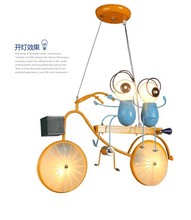 Free Shipping Small pendant light brief modern bicycle child lamp cartoon lamp child girl bedroom lights