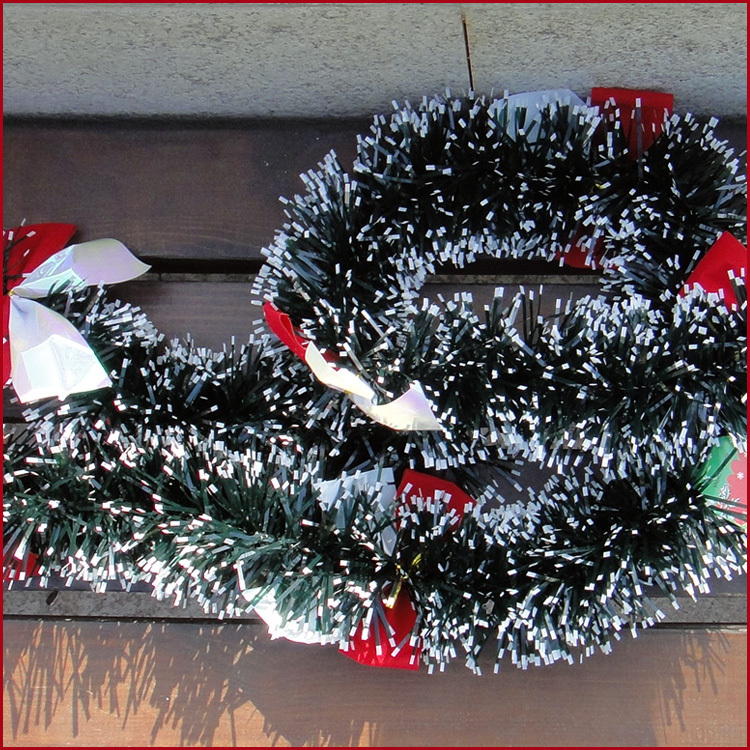 2m Christmas Decoration Tinsel with RED Bow ,Christmas tree Tinsel ...