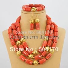 Splendid Coral Beads Jewelry Set Christmas Jewelry Set Wedding Festival Lady Jewelry Free Shipping CNR093