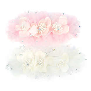 Silk yarn flower hair accessory formal dress wedding dress pearl the bride hair accessory rhinestone marriage