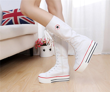 Free Shipping Ladies Girls Canvas Boots Women Punk EMO Sneakers Fashion Causal Shoes Gothic lace up