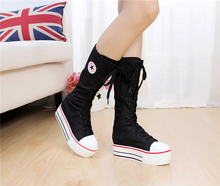 Free Shipping Ladies Girls Canvas Boots Women Punk EMO Sneakers Fashion Causal Shoes Gothic lace up