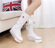 Free Shipping Ladies Girls Canvas Boots Women Punk EMO Sneakers Fashion Causal Shoes Gothic lace up