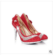 wholesale 2014 new design fashion women’s high heels shoes rhinestone women shoes ladies pumps free shipping size34-39