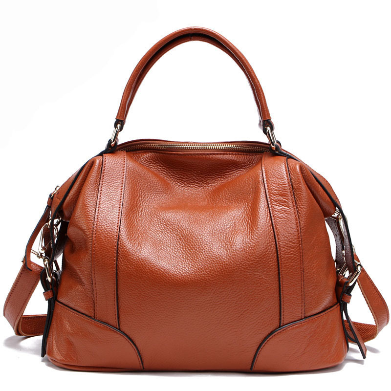 Women's Handbag Fashion Vintage Crocodile Pattern Cowhide Genuine Leat
