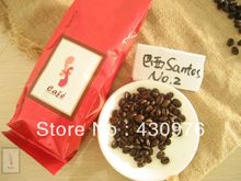 Free shiping coffee s s cafe brazil santos NO 2 roasted 227g Freash nut smooth 