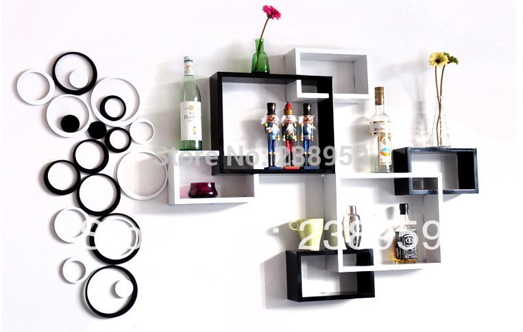 Aliexpress.com : Buy Cube display wooden wall shelf design hang on the 