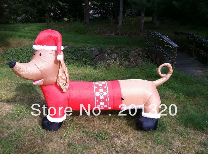 Airblown-Inflatable-Christmas-Yard-Decor-7-Long-Gemmy-Dachshund-Weiner ...