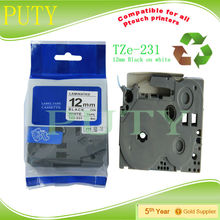 2pcs TZ2-231 tz tape 12mm laminated white