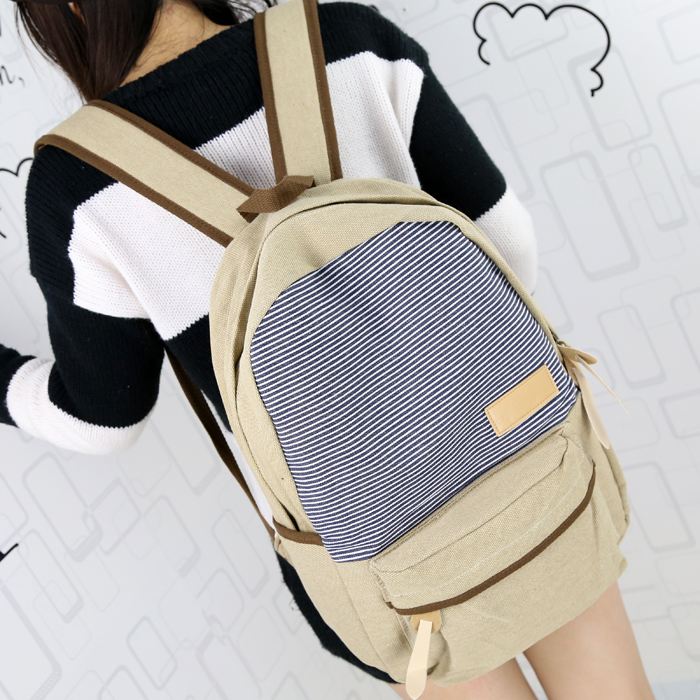 2013 girls Martin stripe canvas cute backpack college school book bag ... 2013 girls Martin stripe canvas cute backpack college school book bag ...
