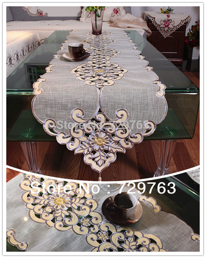 Tea New width Runner runner wedding 40cm Width Europe 2013 Style Embroidery Tablecoth table  Table