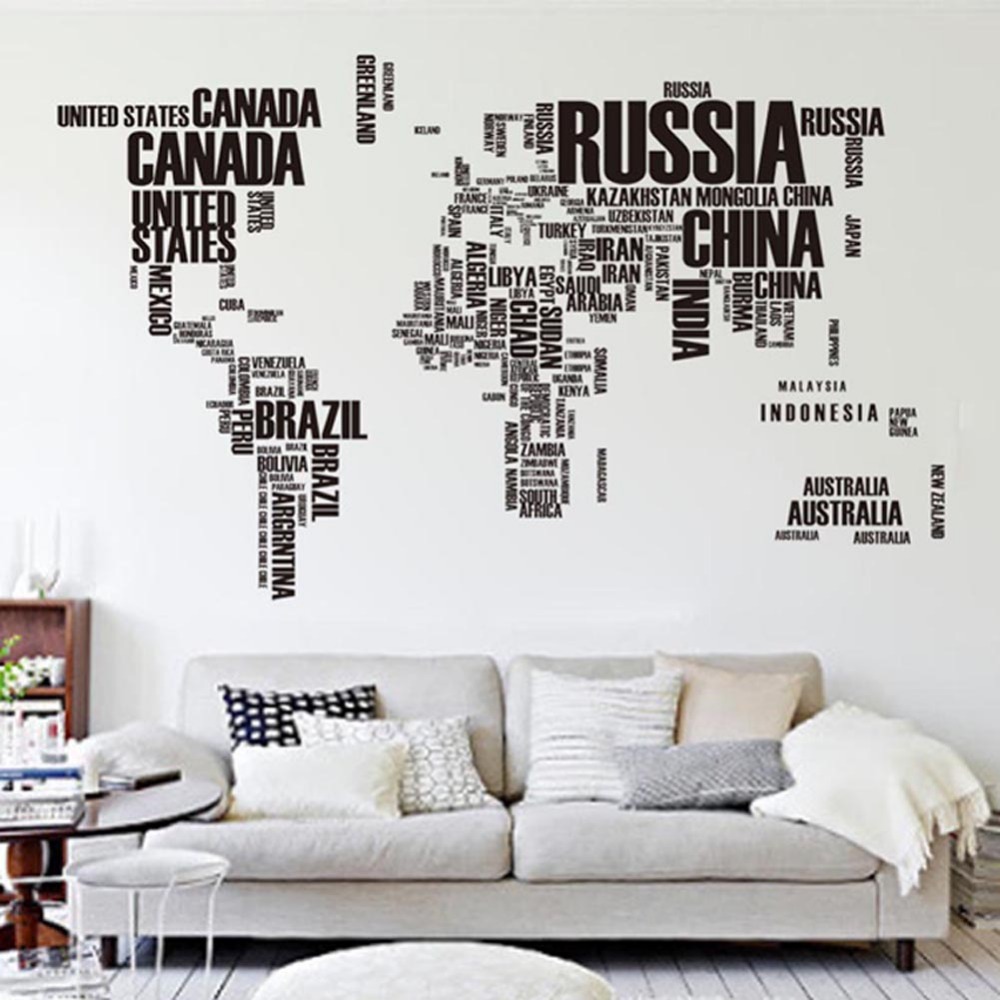 Large-Size-Letters-World-Map-Removable-Vinyl-Decal-Art-Mural-Home ...