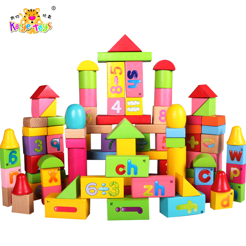 toy wooden blocks,About 80 pieces, infant baby nursery toys 