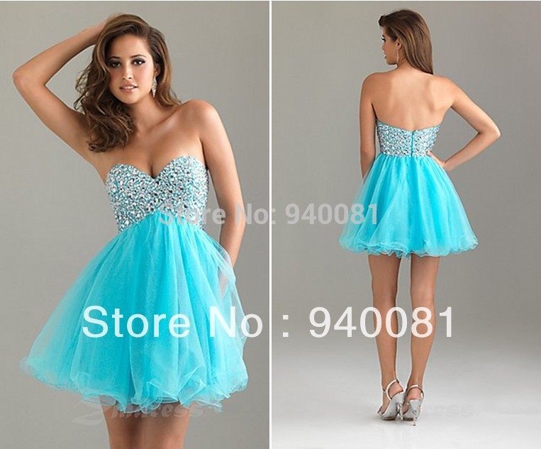Custom-Made-Semi-Formal-Dresses-Blue-Ball-Gown-Sweetheart-Beautiful ...