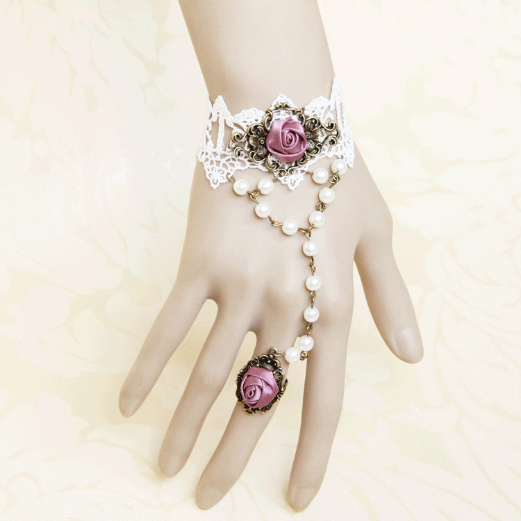 pearl+lolitas FREE SHIPPING Bridal Wedding Lolita Gothic Resin Pearl Beads Flower ...